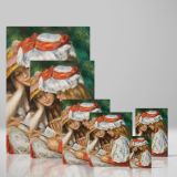 Two Girls Reading - Vintage Book Scene By Pierre-Auguste Renoir canvas wall art - Image 4