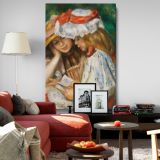 Two Girls Reading - Vintage Book Scene By Pierre-Auguste Renoir canvas wall art - Image 8
