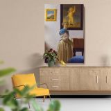 Lady Standing at a Virginal - Classical Dutch Elegance By Johannes Vermeer canvas wall art - Image 2