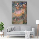Two Dancers - Impressionist Ballet Scene By Edgar Degas canvas wall art - Image 3
