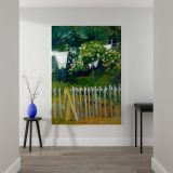 Laundry in the Garden - Vibrant Greenery and Fresh Linen By August Macke canvas wall art - Image 2