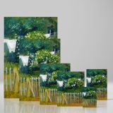 Laundry in the Garden - Vibrant Greenery and Fresh Linen By August Macke canvas wall art - Image 4