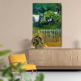 Laundry in the Garden - Vibrant Greenery and Fresh Linen By August Macke canvas wall art - Image 5