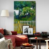 Laundry in the Garden - Vibrant Greenery and Fresh Linen By August Macke canvas wall art - Image 8