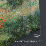 View of VŽtheuil - Wildflowers & Sky Impressionist Landscape By Claude Monet canvas wall art - Image 3