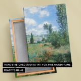 View of VŽtheuil - Wildflowers & Sky Impressionist Landscape By Claude Monet canvas wall art - Image 6