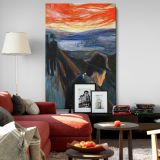 Sick Mood at Sunset - Expressionist Despair at Dusk By Edvard Munch canvas wall art - Image 8