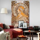 Zodiaque - Celestial Goddess Art Nouveau Zodiac By Alphonse Mucha canvas wall art - Image 8