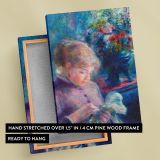 Young Woman Sewing - Graceful Seated Impressionist Figure By Pierre-Auguste Renoir canvas wall art - Image 6