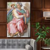 Isaiah - Sistine Chapel Fresco of the Prophet By Michelangelo Buonarroti canvas wall art