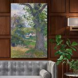 Chestnut Trees at Osny - Detailed Countryside Landscape By Camille Pissarro canvas wall art