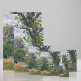 Chestnut Trees at Osny - Detailed Countryside Landscape By Camille Pissarro canvas wall art - Image 4