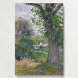 Chestnut Trees at Osny - Detailed Countryside Landscape By Camille Pissarro canvas wall art - Image 7