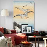 Five Seagulls Above Sea - Elegant Japanese Ocean Print By Ohara Koson - Image 8