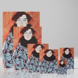 Portrait of Johanna Staude - Expressive Modern Fashion Scene By Gustav Klimt canvas wall art - Image 4