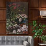 Spring Flowers - Blooming Roses & Garden Florals By Claude Monet canvas wall art