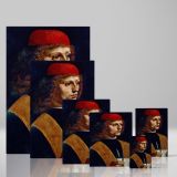 Portrait of a Musician - Renaissance Male with Red Cap By Leonardo da Vinci canvas wall art - Image 4