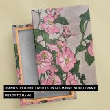 Prairie Rose - Pink Wild Roses with Green Leaves By Hannah Borger Overbeck canvas wall art - Image 6