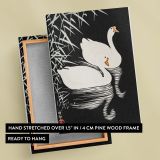 White Chinese Geese - Elegant Water Scene with Reeds By Ohara Koson canvas wall art - Image 6