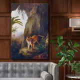 Tiger in a Cave - Wild Big Cat in Tropical Setting By Jacques-Laurent Agasse canvas wall art