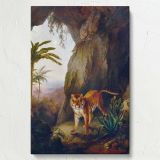 Tiger in a Cave - Wild Big Cat in Tropical Setting By Jacques-Laurent Agasse canvas wall art - Image 7