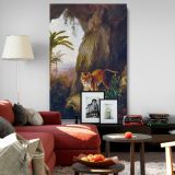 Tiger in a Cave - Wild Big Cat in Tropical Setting By Jacques-Laurent Agasse canvas wall art - Image 8
