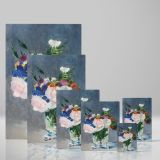 Flowers in a Crystal Vase - Soft Roses & Colorful Blooms By canvas wall art - Image 4