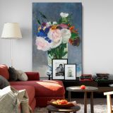 Flowers in a Crystal Vase - Soft Roses & Colorful Blooms By canvas wall art - Image 8