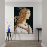 Idealized Portrait of a Lady - Elegant Renaissance Profile By Sandro Botticelli canvas wall art - Image 2