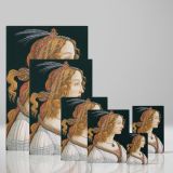 Idealized Portrait of a Lady - Elegant Renaissance Profile By Sandro Botticelli canvas wall art - Image 4