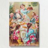 We All Wish You a Merry Christmas - Festive Family Dinner Scene canvas wall art - Image 7
