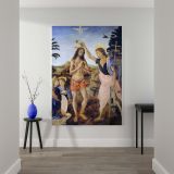 Baptism of Christ - Angels with Jesus and John By Leonardo da Vinci canvas wall art - Image 2