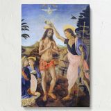 Baptism of Christ - Angels with Jesus and John By Leonardo da Vinci canvas wall art - Image 7