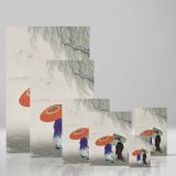 Two Women in the Rain - Japanese Kimono Umbrella Scene By Ohara Koson canvas wall art - Image 4
