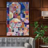 Burggarten - Colorful Mosaic Abstract Scene By Paul Klee canvas wall art