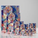 Burggarten - Colorful Mosaic Abstract Scene By Paul Klee canvas wall art - Image 4