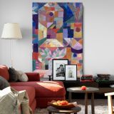 Burggarten - Colorful Mosaic Abstract Scene By Paul Klee canvas wall art - Image 8