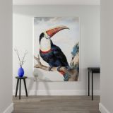 Red-Billed Toucan - Exotic Bird Perched in Tree By Aert Schouman canvas wall art - Image 2