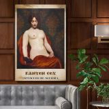 The Silver Hand Glass - Nude Woman with Mirror By Kenyon Cox canvas wall art