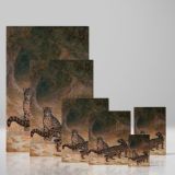 Clouded Leopards - Two Spotted Big Cats in Alert Pose By Jacques-Laurent Agasse canvas wall art - Image 4
