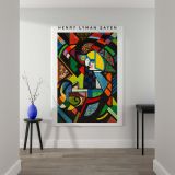 Daughter in a Rocker - Vintage Modernist Abstract Scene By Henry Lyman Sayen canvas wall art - Image 2
