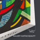 Daughter in a Rocker - Vintage Modernist Abstract Scene By Henry Lyman Sayen canvas wall art - Image 3