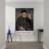 The Smoker - Bearded Man with Pipe in Bold Brushwork By canvas wall art - Image 2