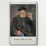 The Smoker - Bearded Man with Pipe in Bold Brushwork By canvas wall art - Image 7