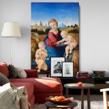 Madonna and Child with Saint John - Sacred Renaissance Trio By Raphael canvas wall art - Image 8