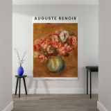 Anemones - Pink and Red Floral Painting By Pierre-Auguste Renoir canvas wall art - Image 2