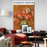 Anemones - Pink and Red Floral Painting By Pierre-Auguste Renoir canvas wall art - Image 8