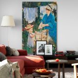 Laundry Le Linge - Mother and Child in French Garden By canvas wall art - Image 8