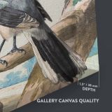 Three Birds - Tits and Shrike Perched on Branches By Aert Schouman canvas wall art - Image 3
