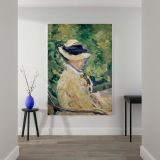 Madame Manet at Bellevue - Elegant Woman in Garden By canvas wall art